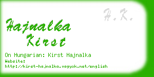 hajnalka kirst business card